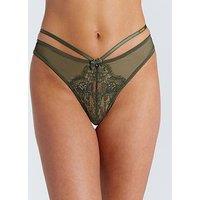 Boux Avenue Mila Lace Bumless Brief - Khaki