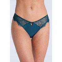 Boux Avenue Rylee Satin & Lace Brief - Teal
