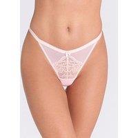 Boux Avenue Gracie Lace Thong - Light Pink