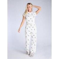 Boux Avenue Mono Giraffe Tee & Pant Set - Ivory Mix