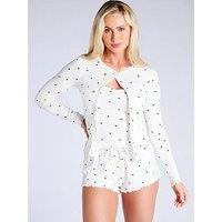 Boux Avenue Mono Heart 3 Piece Set - Cream