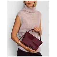 Katie Loxton Taya Woven Faux Suede Top Handle Bag - Cherry