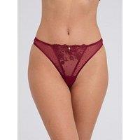 Boux Avenue Amelie Thong - Burgundy