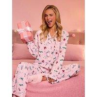 Boux Avenue Christmas Multicoloured Dog Pyjama In A Bag - Pink