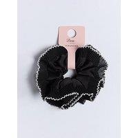 Boux Avenue Plisse Oversized Scrunchie - Black