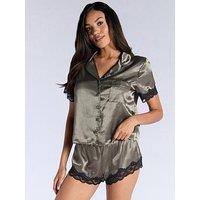 Boux Avenue Amelia Ss Revere & Short Set - Khaki Mix