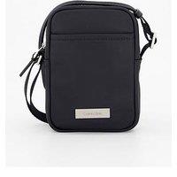 Calvin Klein Sleek Plaque Crossbody Bag - Black