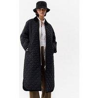 Hunter Fionn Long Quilted Coat - Black