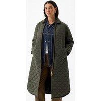 Hunter Fionn Long Quilted Coat - Kambaba - Green