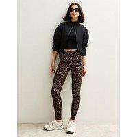 New Look Brown Leopard Print High Waist Leggings