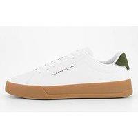 Tommy Hilfiger Leather Court Sneakers - White