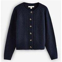 Laura Ashley Cable Button Cardi - Blue