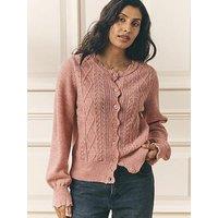 Laura Ashley Pointelle Cardigan - Red