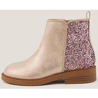 Monsoon Girls Glitter Contrast Boots - Pink