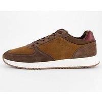 Tommy Hilfiger Newport Suede Mix Trainers - Brown