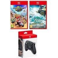 Nintendo Switch 2 Zelda + Mario Kart World + Pro Controller