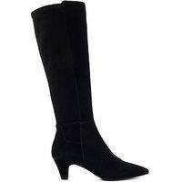 Dune London Wide Fit Sera Suede Knee High Boot - Black