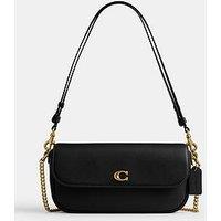Coach Refined Calf Leather Brook Flap Chain Bag