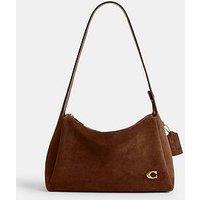 Coach Suede Lola Shoulder Bag - Brown