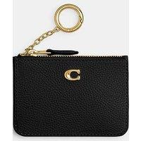 Coach Polished Pebble Leather Essential Mini Id Card Case