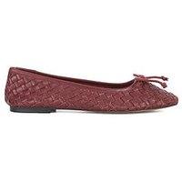 Dune London Heat Woven Ballerina - Red