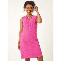 Roman Petite Chain Trim Dress - Pink