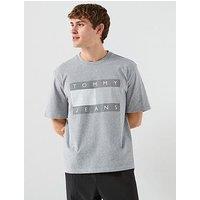 Tommy Jeans 90S Distressed Flag T-Shirt - Grey
