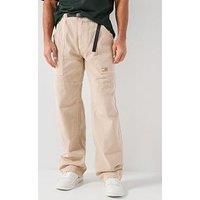 Tommy Jeans Jaimie Panelled Belted Casual Trousers - Cream