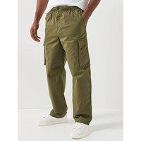 Calvin Klein Jeans Cotton Pull On Straight Cargo Pants - Green
