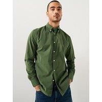 Tommy Hilfiger Tattersall Check Poplin Regular Fit Shirt - Green