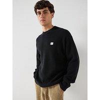 Calvin Klein Jeans Cotton Waffle Knitted Jumper - Black
