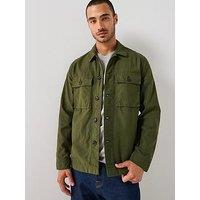 Tommy Hilfiger Garment Dyed Utility Overshirt - Green