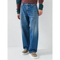 Calvin Klein Jeans Barrel Leg Loose Fit Jeans - Mid Wash