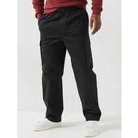 Calvin Klein Jeans Cotton Pull On Straight Cargo Pants - Black