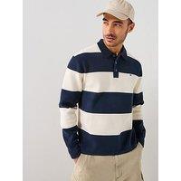 Tommy Hilfiger Milano Knitted Rugby Polo Shirt - Navy