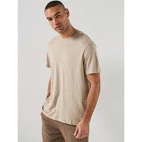 Calvin Klein Calvin Klein Supima Chest Embroidered Logo T-Shirt - Beige