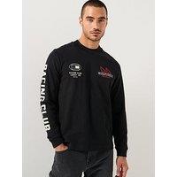 Tommy Hilfiger Modern Athleisure Printed Long Sleeve T-Shirt - Black