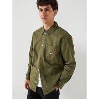 Tommy Jeans Essential Overshirt - Dark Green