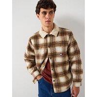 Tommy Jeans Check Teddy Overshirt - Brown