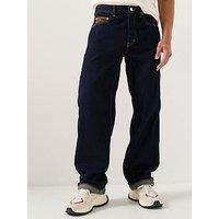 Tommy Jeans Jaimie Relaxed Straight Fit Carpenter Jeans - Dark Blue