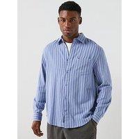 Tommy Jeans Stripe Twill Shirt - Light Blue
