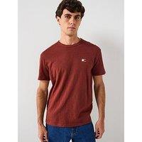 Tommy Jeans Regular Fit Badge T-Shirt - Dark Red