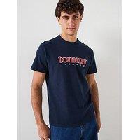 Tommy Jeans Regular Fit Applique Graphic T-Shirt - Navy