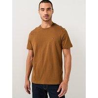 Tommy Hilfiger Regular Fit Essential Flag Logo T-Shirt - Dark Khaki