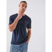 Tommy Hilfiger Crest Logo Interlock T-Shirt - Navy