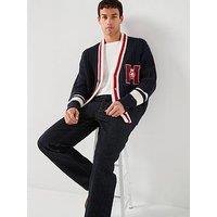 Tommy Hilfiger Letterman Knitted Cardigan - Navy