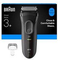 Braun Series 3+ Electric Shaver, Dry, 3000S - Grey