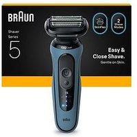 Braun Series 5 Electric Shaver, Up To 50 Min, 52-A1000S - Azure