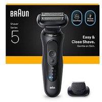 Braun Series 5 Electric Shaver, Up To 50 Min, +1 Attachment, 52-N1200S - Black