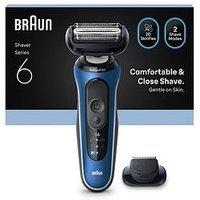 Braun Series 6 Electric Shaver, +1 Attachment, 62-B1200S - Blue